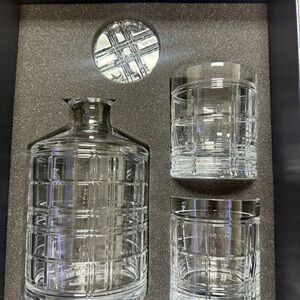 Ralph Lauren Hudson Crystal Decanter and Glass Set